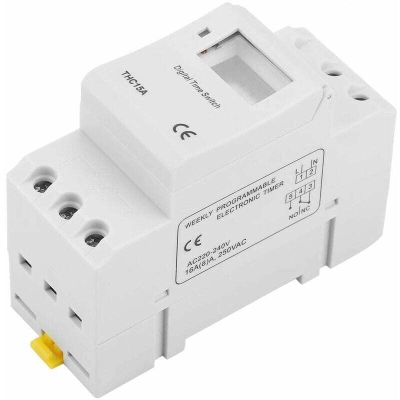 [neuwertig]thc15a Digitaler Zeitschalter 220–240 V Ac, 16 A, Programmierbarer Digitaler Zeitschalter Für Din-schienenmontage