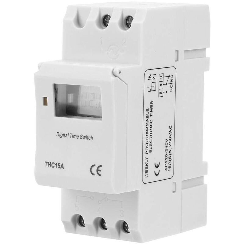 [neuwertig]thc15a 220–240 V Ac 16 A Digitaler Zeitschalter, Programmierbarer Digitaler Zeitschalter Für Din-schiene