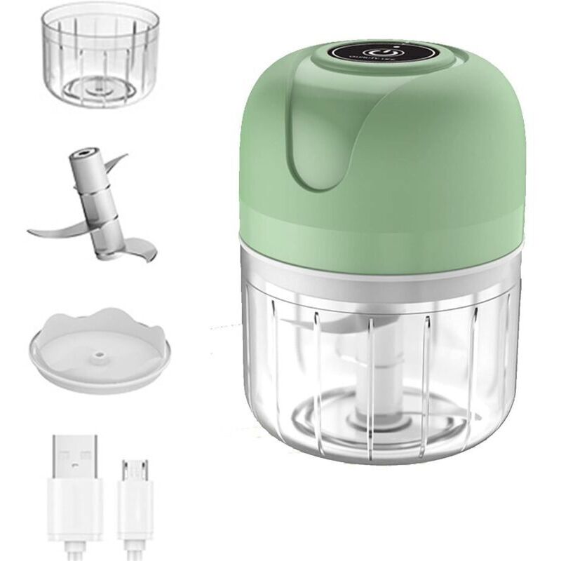 [neuwertig]elektrischer Mini-knoblauchzerkleinerer, Tragbarer, Kabelloser Küchenhelfer, 250-ml-mixer. Mini-knoblauchzerkleinerer Für Knoblauch, Gemüse, Obst, Zwiebeln, Fleisch, Salate, Babynahrung, Ge