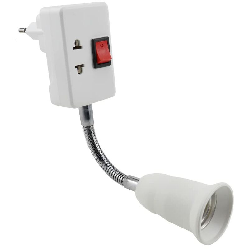 [neuwertig]e27-fassung Mit 360°-drehschalter, E27-lampenadapter, Netzstecker, Lampenfassung, E27-fassung (leuchtmittel Nicht Enthalten) Für Büro, Schlafzimmer, Küche, Leselampe, Nachttischlampe