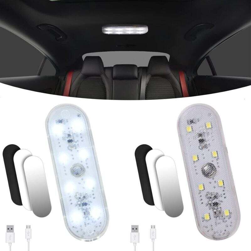[neuwertig]fahrzeuginnenbeleuchtung, 2er-set Mit 8 Weißen, Berührungsempfindlichen Led-leuchten Für Den Fahrzeuginnenraum, 150 Ma Kabellose Led-innenbeleuchtung Mit Usb-schnittstelle, Geeignet Für Lkw
