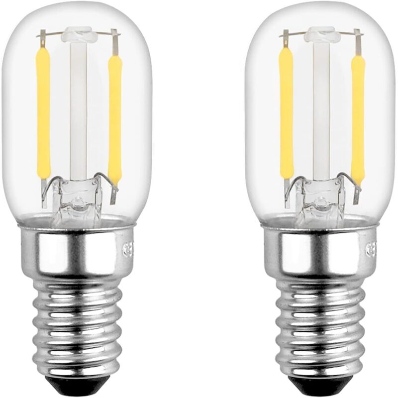 [neuwertig]e14 1w Led-lampe Für Kühlschrank, T22, Entspricht Einer 15w E14 Glühlampe, Warmweiß 2700k, 230v, Kleine E14 Led Für Kühlschrank/salzlampe/nachtlicht Für Kinder, 2er-pack [energieklasse F]