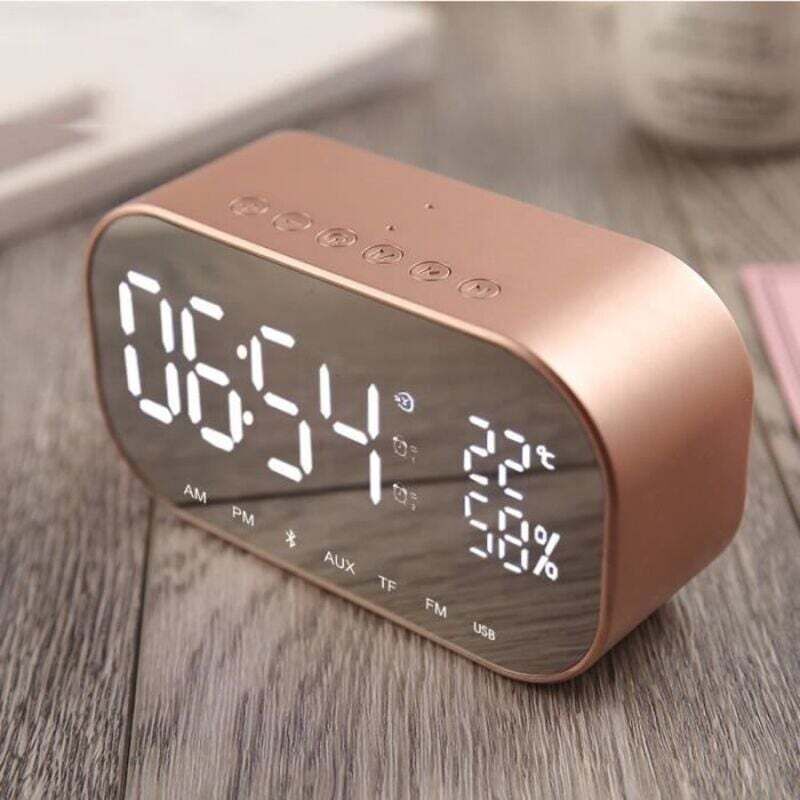 [neuwertig]bluetooth-radiowecker Mit Fm-lautsprecher, Thermometer Und Freisprechfunktion