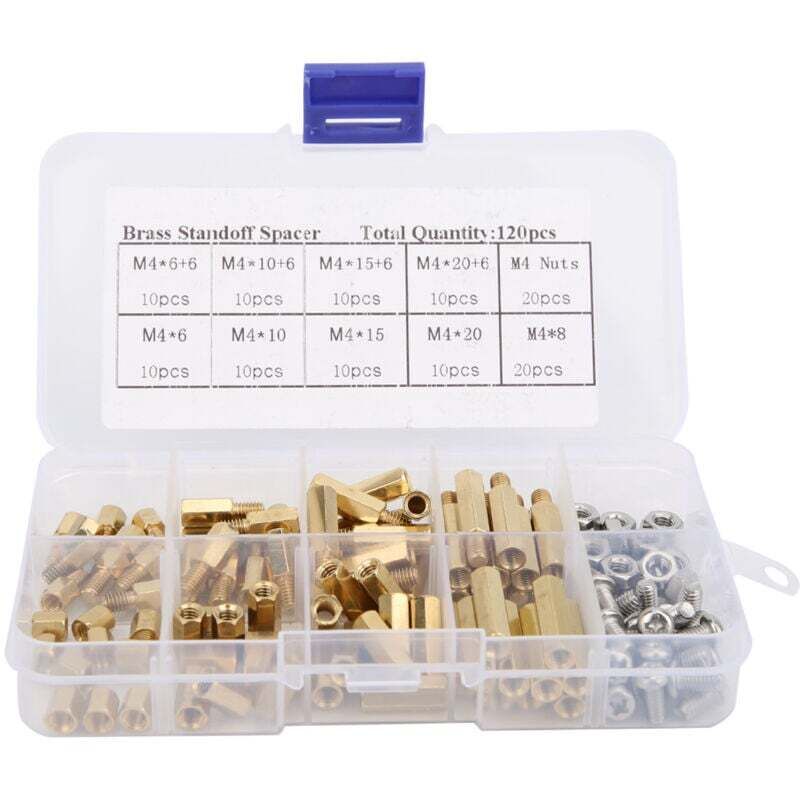 [neuwertig]120 Stück M4-sechskant-abstandshalter (männlich Und Weiblich) Aus Messing Und Edelstahl 304 Für Leiterplatten, Motherboard-sortiment Mit Aufbewahrungsbox