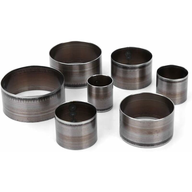 [neuwertig]kreisstanzwerkzeug-set, Lederstanzwerkzeug-set, 7-teiliges Lederschneidwerkzeug-set, Stahlkreisstanzen 20 Mm / 25 Mm / 30 Mm / 35 Mm / 40 Mm / 45 Mm / 50 Mm