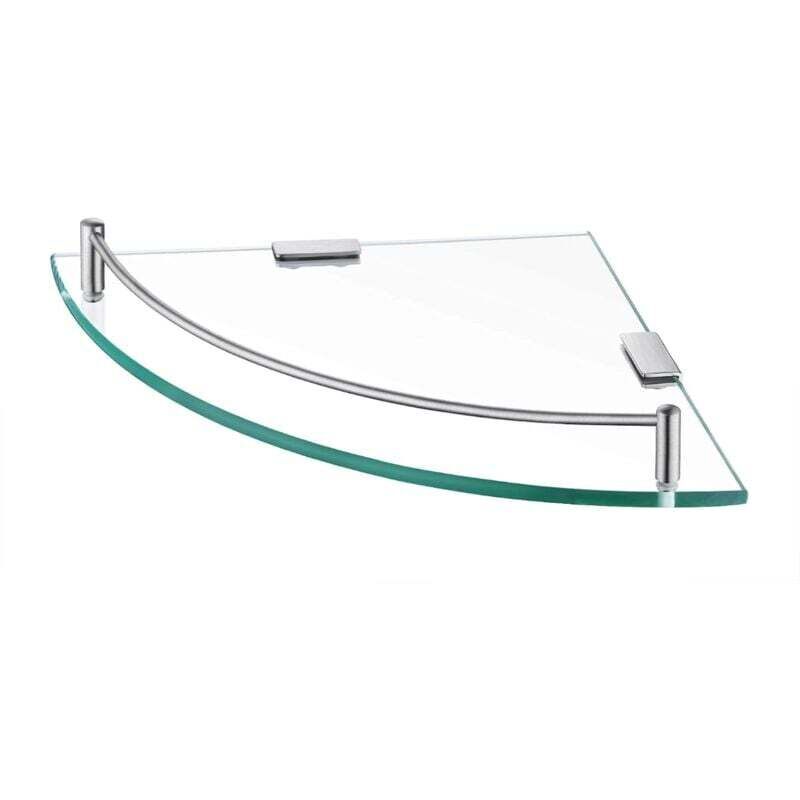 [neuwertig]eckwandregal Aus Gehärtetem Glas Für Das Badezimmer Mit Handtuchhalter Aus Edelstahl