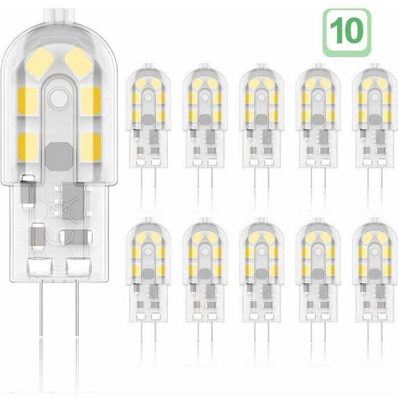 [neuwertig]g4 2w Led-lampe, Entspricht 20w Halogen, Warmweiß (3000k), 200lm, 12v Ac/dc, 10er-pack, Schutzklasse A