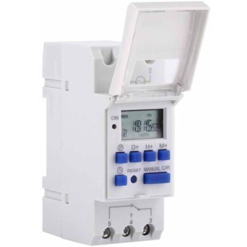 [neuwertig]programmierbarer Digitaler Timer Mit Wochenschalter, Lcd-anzeige Und Programmierfunktion. Programmierbarer Timer Zur Din-schienenmontage (220 V).