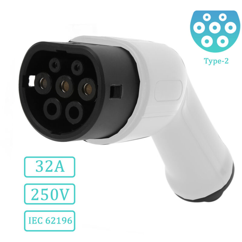 [neuwertig]ladekabel Für Elektroautos, Stecker Typ 2 Iec 62196, Ersatzstecker Für Ladekabel Von Elektroautos, 32 A, Schutzart Ip44, Eu 250 V