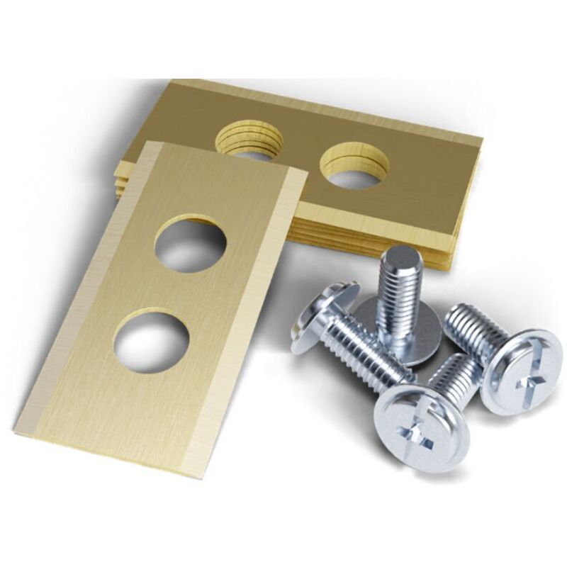[neuwertig]36 X 18 Mm, (30 Stück), Klingenstärke 1 Mm, Vergoldete Edelstahl-ersatzklinge Mit Doppelloch, Geeignet Für Tonklingen