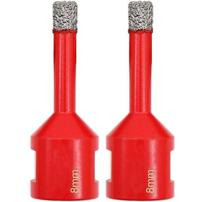 [neuwertig]2-teiliges 8-mm-diamantbohrset Mit M14-gewinde Zum Trockenbohren In Porzellan, Fliesen, Granit Und Marmor