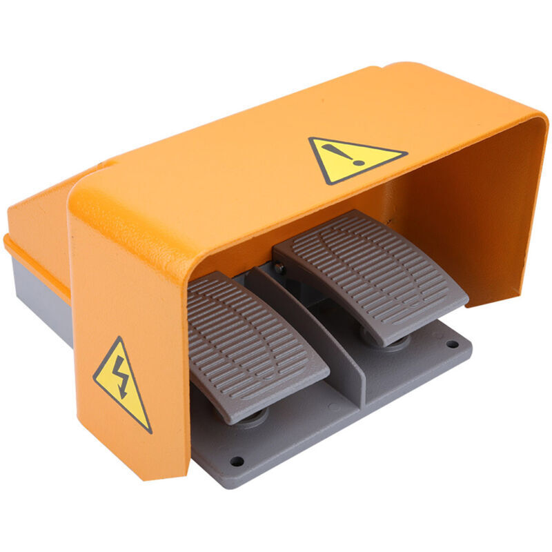 [neuwertig]ydt1-18 Doppel-fußschalter Mit Vollaluminiumgehäuse