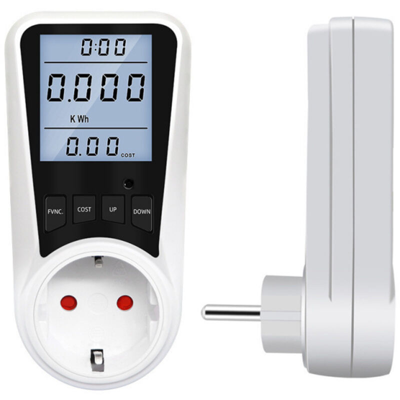 [neuwertig]energiezählerstecker, Energieverbrauchsüberwachung Mit 7 Modi, Hintergrundbeleuchtetes Lcd-display, Stromverbrauchsstecker Zur Energieeinsparung, Überlastschutz, Max. 3680 W