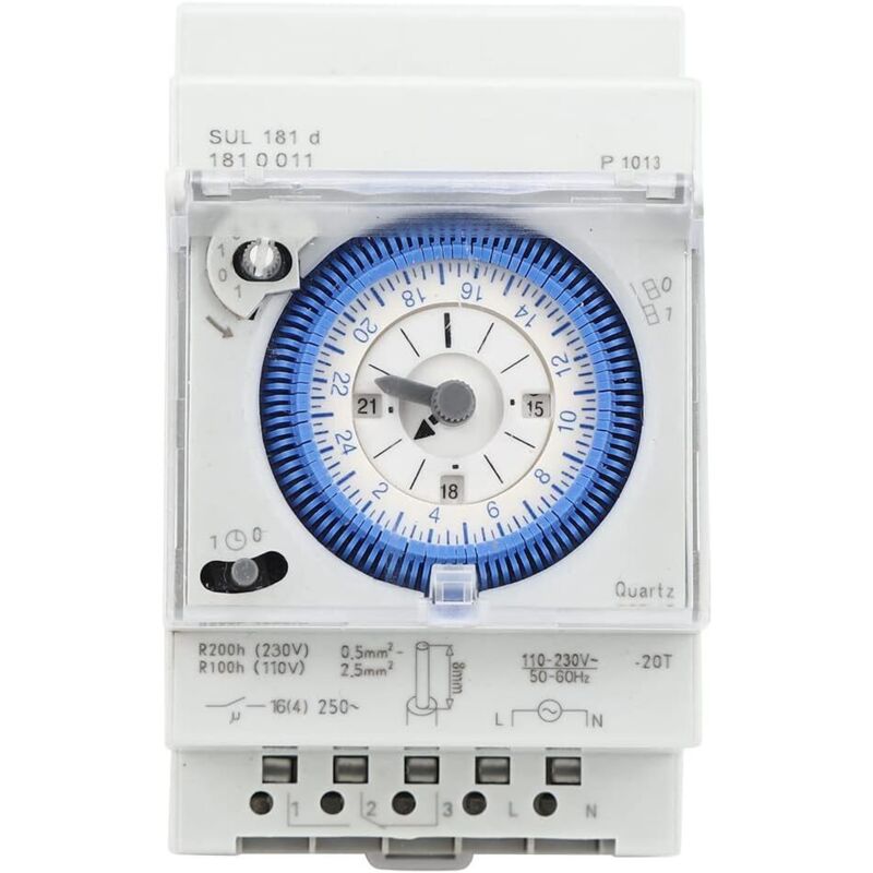 [neuwertig]programmierbarer Zeitschalter, Mechanischer Zeitschalter, 16a Manueller/automatischer Wochenregler Für Beleuchtung Und Elektrische Heimwerkergeräte