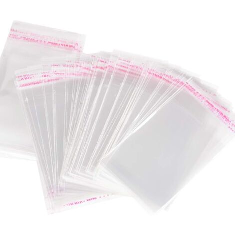 [neuwertig]100 Stück Kleine, Transparente Plastiktüten Für Süßigkeiten, Selbstklebende Zellophanbeutel, Verpackungsbeutel Für Kekse, Sandwiches, Pralinen, Perlen, Schmuck, Geschenke (10×15cm)