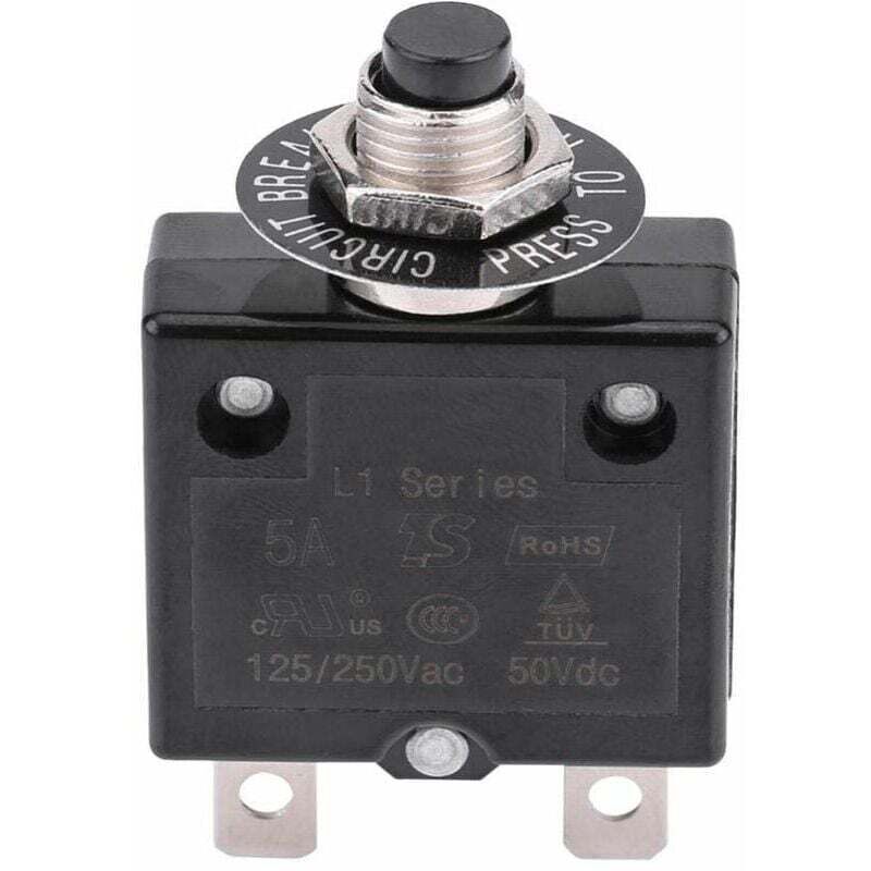 [neuwertig]5-a-leistungsschalter Mit Optionalem Thermorückstellschalter, 125–250 V Ac, 50 V Dc, Überstromschutz-druckknopf-leistungsschalter