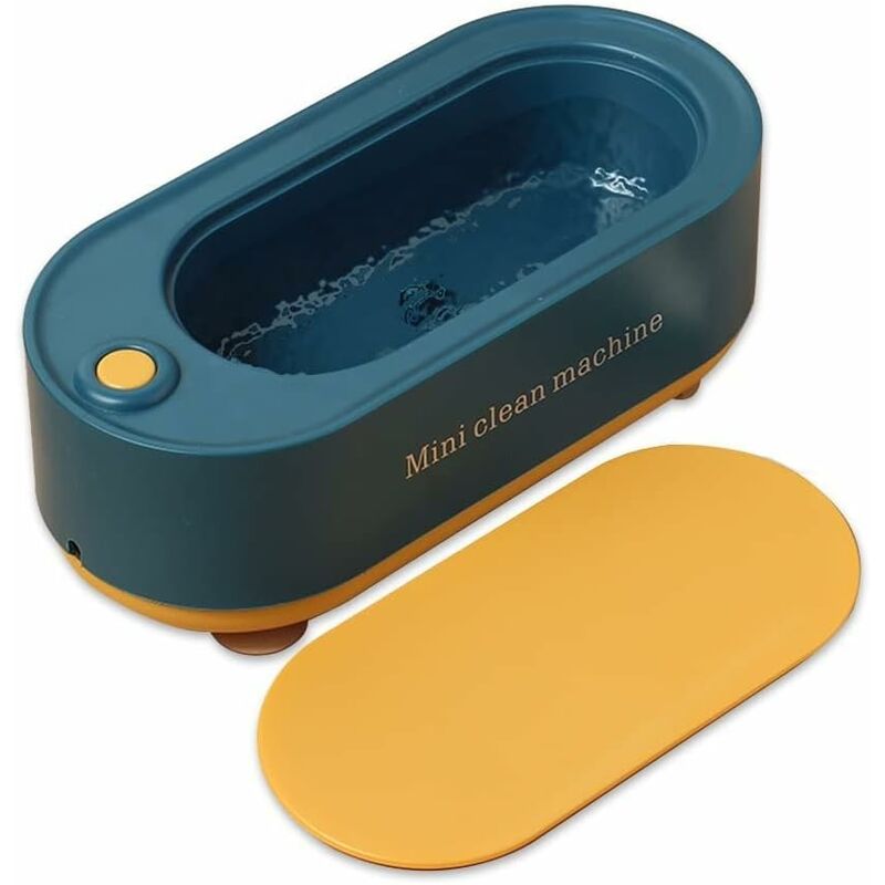 [neuwertig]350 Ml Ultraschallreiniger Für Brillen, Ultraschallbad Für Brillen, Schmuck, Uhren, Ringe, Halsketten, Rasierer, Zahnprothesen (farbe: Blau)