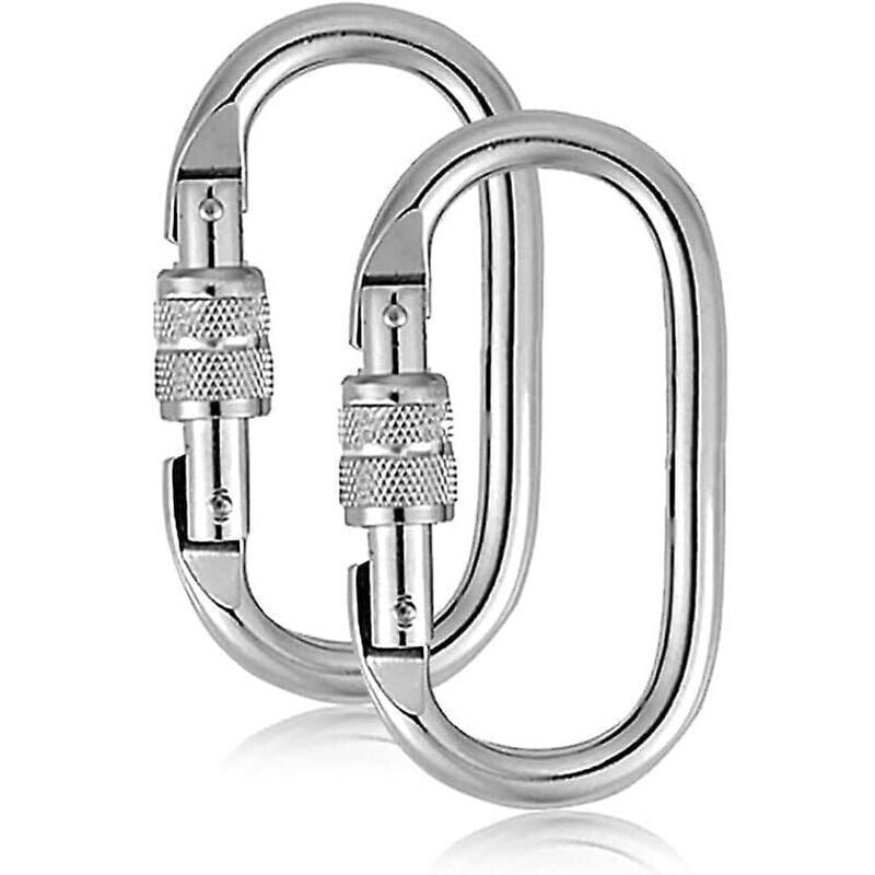 [neuwertig]zweiteilige Kletterkarabiner, 25 Kn, O-ring-karabiner Mit Spannern, Geeignet Zum Klettern, Abseilen Und Für Trinkflaschen