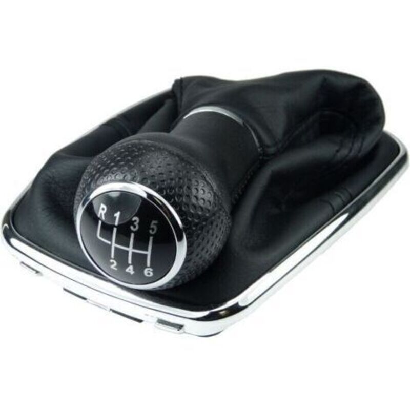 [neuwertig]schaltknaufmanschette A253-6, 12 Mm, Kompatibel Mit Vw Golf 4 Iv 6-gang-schaltgetriebe, Mit Plug-&-play-rahmen, Ersatzteil Für 1j071113, Schwarzchrom