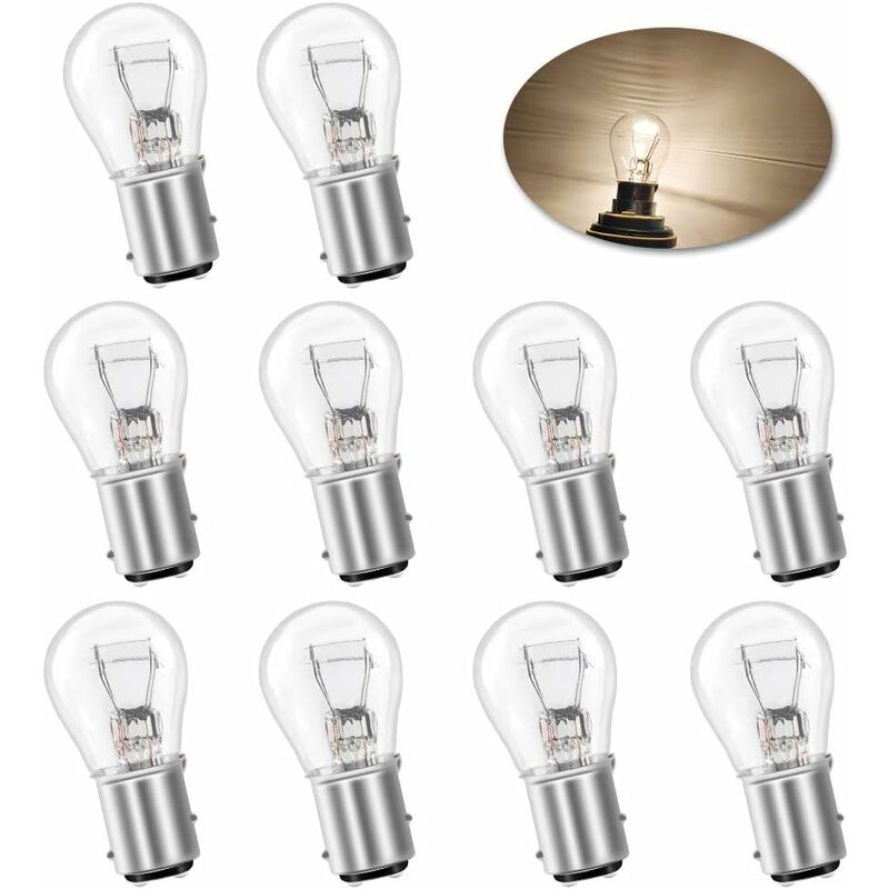 [neuwertig]10 Stück S25 P21/5w Bay15d 1157 12v 21w Original-bremslichtbirne Hinten – Warmweiß