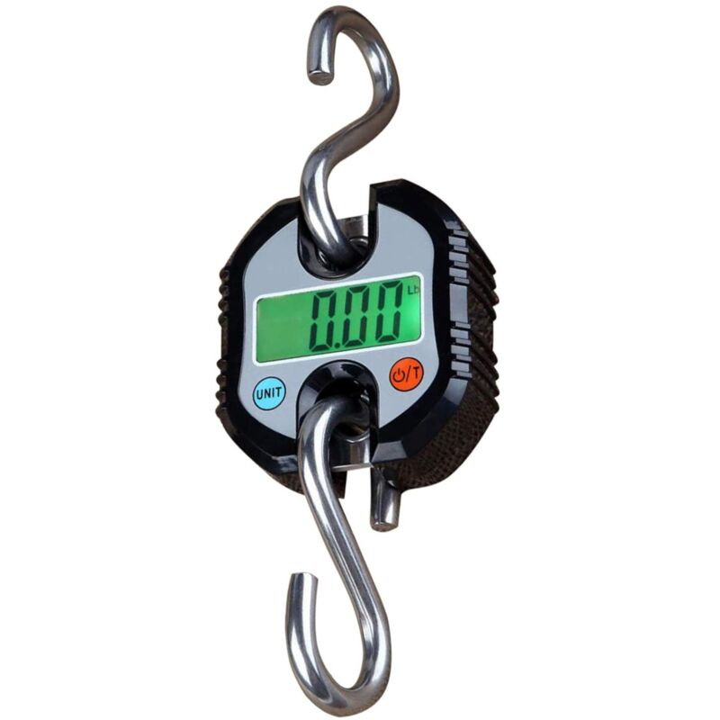[neuwertig]hängende Gepäckwaage, Angelwaage, Bis 150 Kg Mit Lcd-anzeige Und Gewichtszählfunktion, 2 Abnehmbare Haken, Gepäckwaage Für Reisen, Angeln, Jagen, Outdoor-aktivitäten (schwarz)