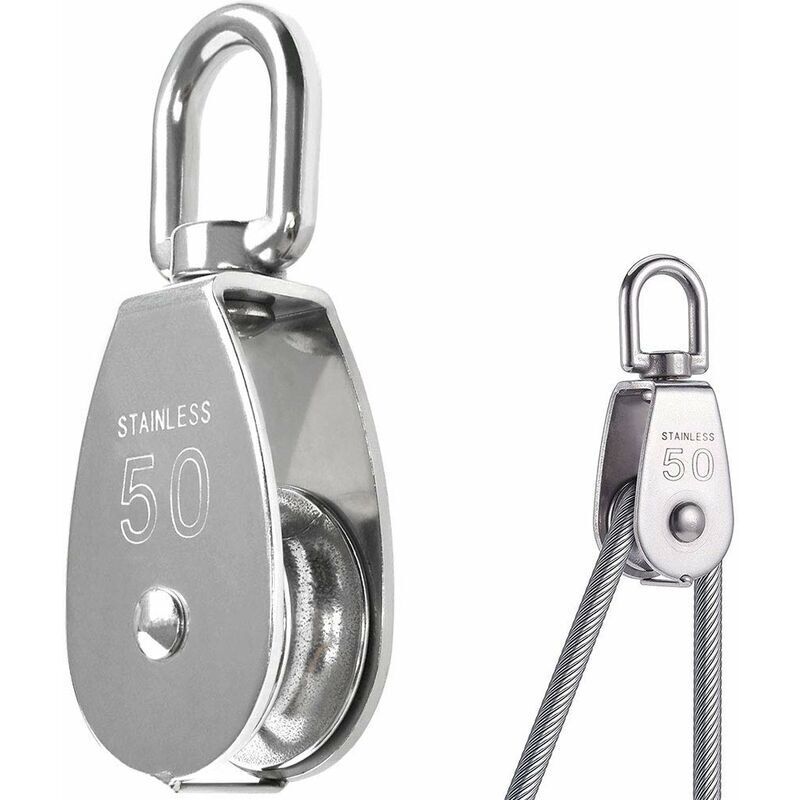 [neuwertig]m50 Edelstahl 304 Einrad-drehrolle, 400 Kg Tragfähigkeit – Silber