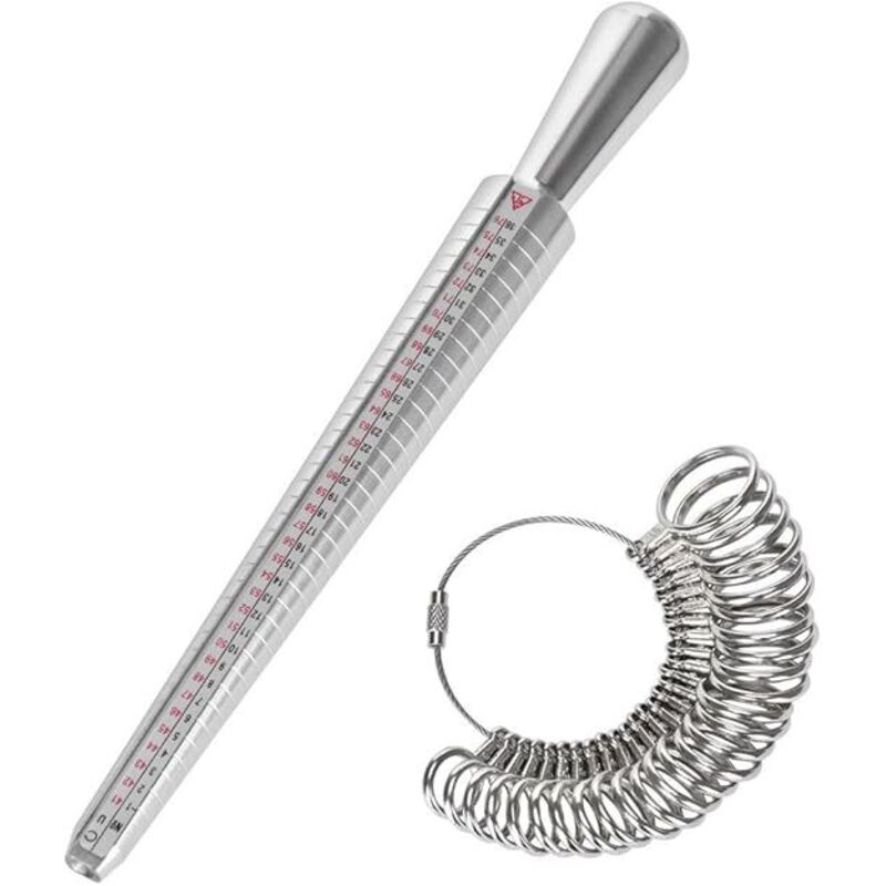 [neuwertig]ringgrößenmesser-kalibrator Von 41 Bis 76, Ringmessinstrument Mit 3 Messskalen (eu, Us, Uk)