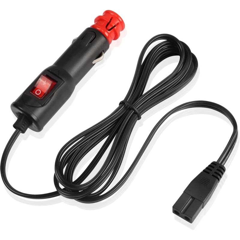 [neuwertig]kabel Für Autokühlschrank Mit Druckknopfschalter, 12 V/24 V Dc, 2-polig Auf Zigarettenanzünderstecker, 3,6 M