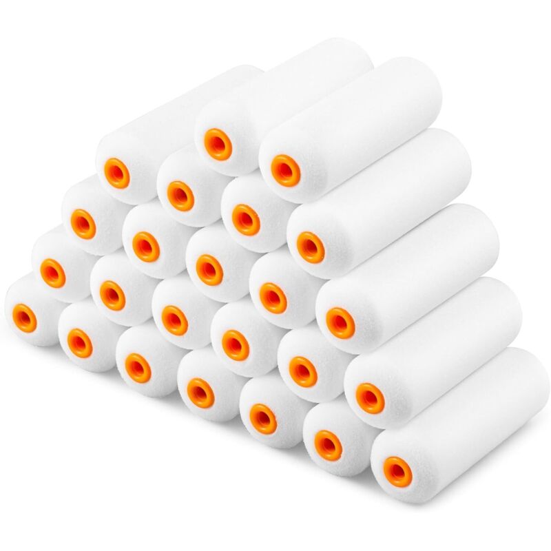 [neuwertig]set Mit 24 Mini-farbrollerbezügen Aus Hochdichtem Schaumstoff (10,2 Cm Durchmesser), Geeignet Für Alle Glatten Oberflächen Wie Küchenschränke, Türen, Tische Usw.