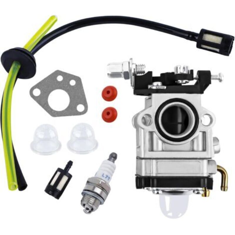 [neuwertig]vergaser Für 52-cm³-, 49-cm³- Und 43-cm³-motoren Von Freischneidern, Vergaser-reparatursatz Mit Dichtung, Schlauch, Zündkerze Und Kraftstofffilter