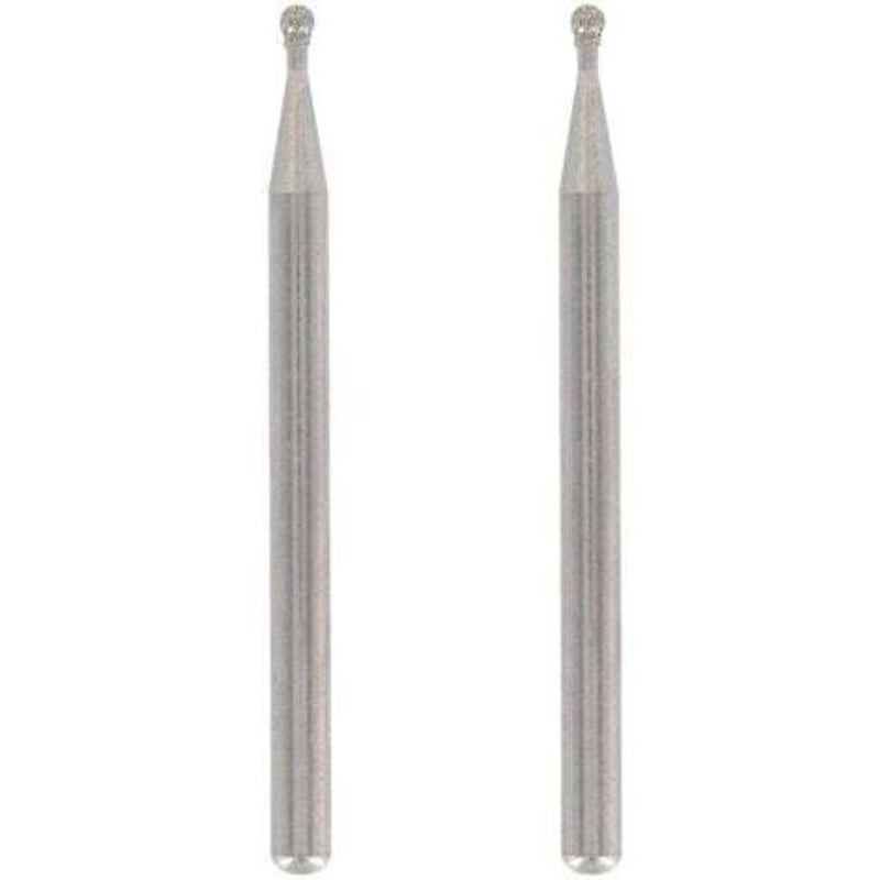 [neuwertig]set Mit 2 Diamantspitzen, Runde Spitze, 2 Mm Arbeitsdurchmesser Zum Gravieren Und Schnitzen In Glas, Spiegel Und Keramik Mit Mehrzweckwerkzeug