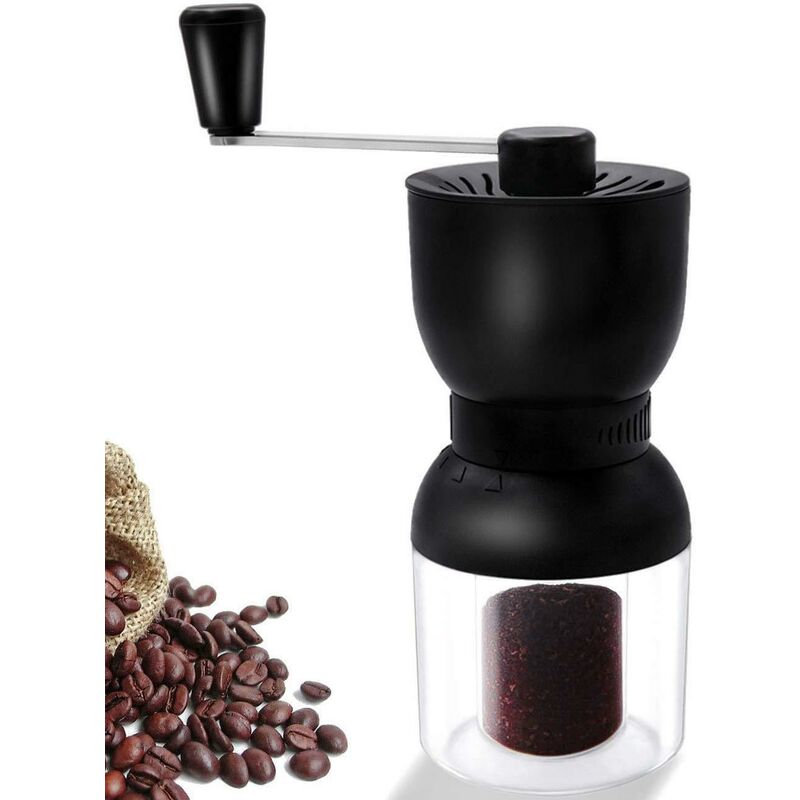 [neuwertig]manuelle Kaffeemühle, Verstellbare Kaffeemühle Mit Zwei Keramikbehältern Mit Wiederbefüllbaren Deckeln Für Aeropress, Filterkaffee, Espresso, French Press Und Türkischen Kaffee.