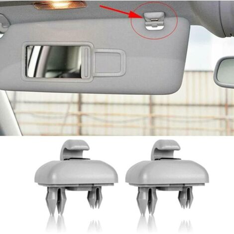 [neuwertig]set Mit 2 Auto-windschutzscheiben-befestigungshaken Mit Clips Für Audi A1 A3 A4 A5 Q3 Q5 8u0857562a 8e0857563a A7 B6 B7 B8 S4 S5 Grau