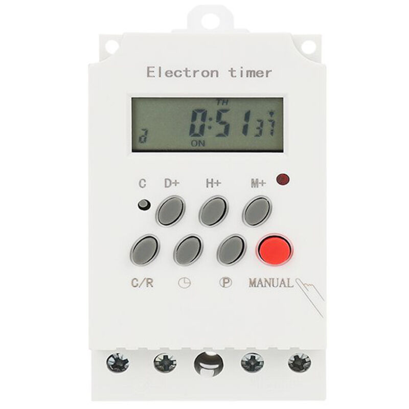 [neuwertig]programmierbarer Digitaler Timer 220 V 25 A, Elektronischer Din-schienen-timer Mit Lcd-display – Weiß
