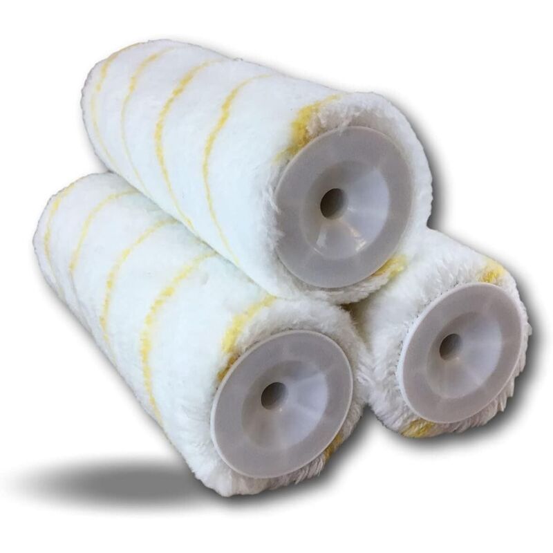 [neuwertig]3 Gelb Gestreifte, Tropffreie Polyamid-schutzhüllen Für Schraubbefestigungen, 12 Mm Schaftdurchmesser, 235 Mm Rollen, Für Böden, Wände, Decken, Fassaden Und Große Flächen (kibros)