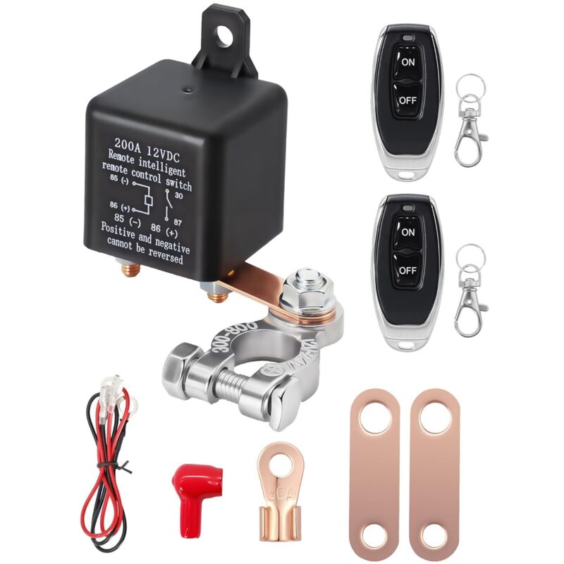 [neuwertig]12v/24v Gleichstrom-autobatterieschalter Mit Fernbedienung, 200a Hauptbatterieschalter, Mit Einer Batterieklemme, Für Lkw, Motorrad, Boot, Wohnmobil, Yacht