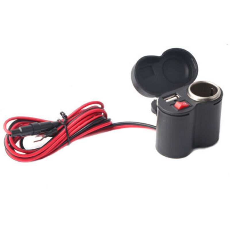[neuwertig]usb-ladegerät, Staubdichter Zigarettenanzünderadapter Mit Motorradhalterung, Für Tablets Und Handys