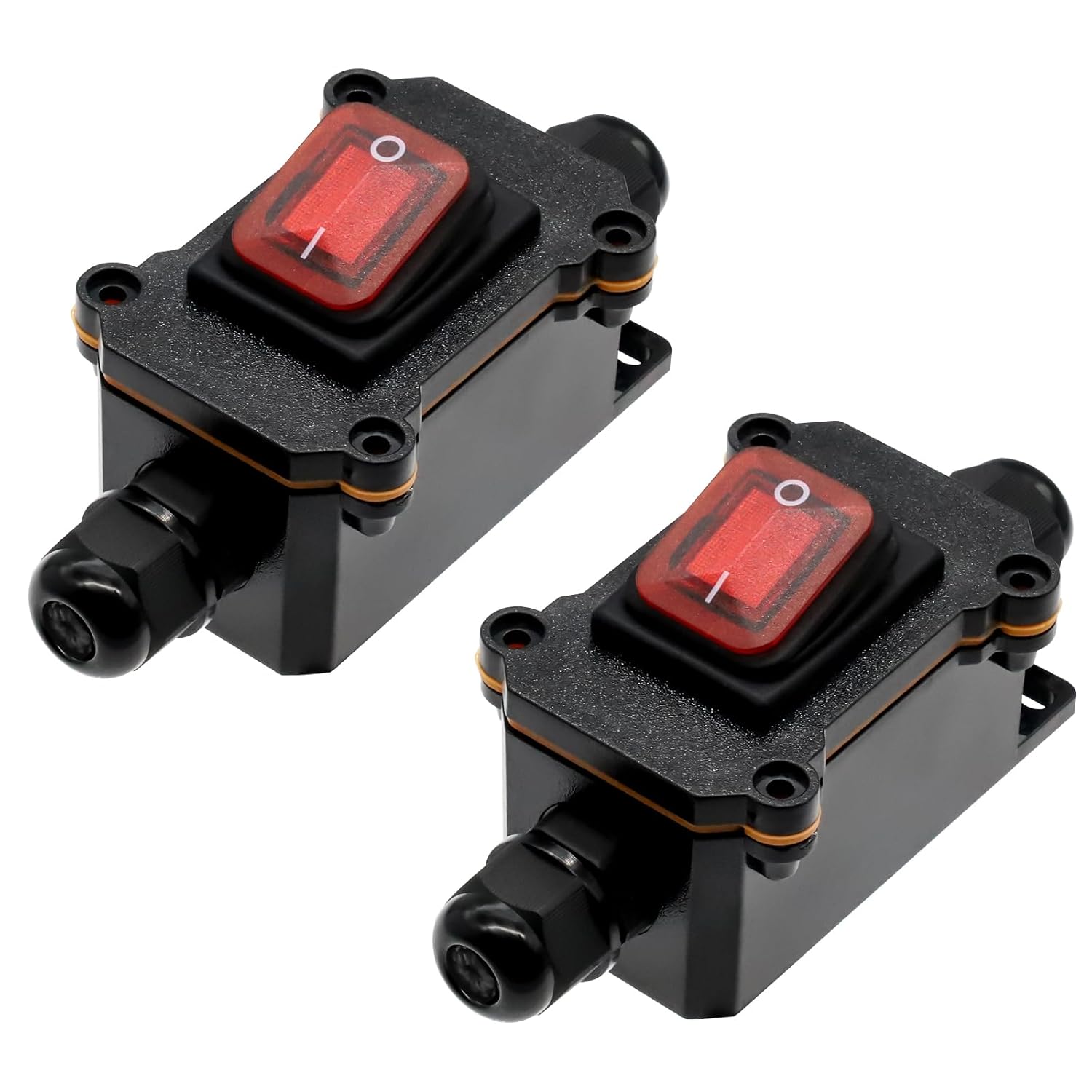 Wasserdichter Inline-schalter, 12 V Dc, 20 A, Dpst, 4-polig, 12 V, Kabelgebundener Schalter, Ein-/ausschalter (2 Stück, Wasserdicht, Inline)