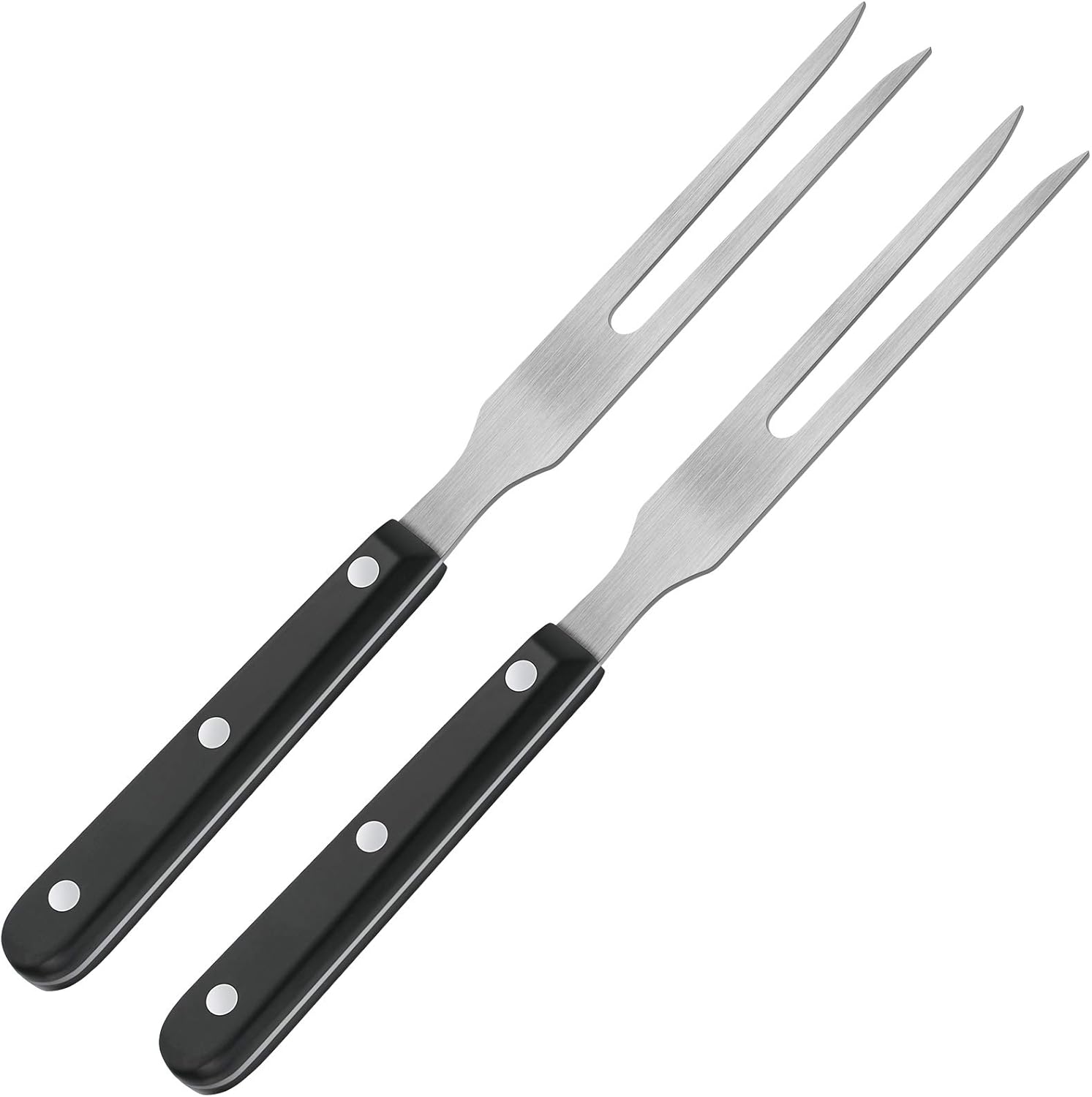 Tranchiergabeln, Topfgabel, Fleischgabel Aus Edelstahl Mit Kunststoffgriff, 27 Cm Lange Grillgabel, Grillgabel Mit Schwarzem Griff