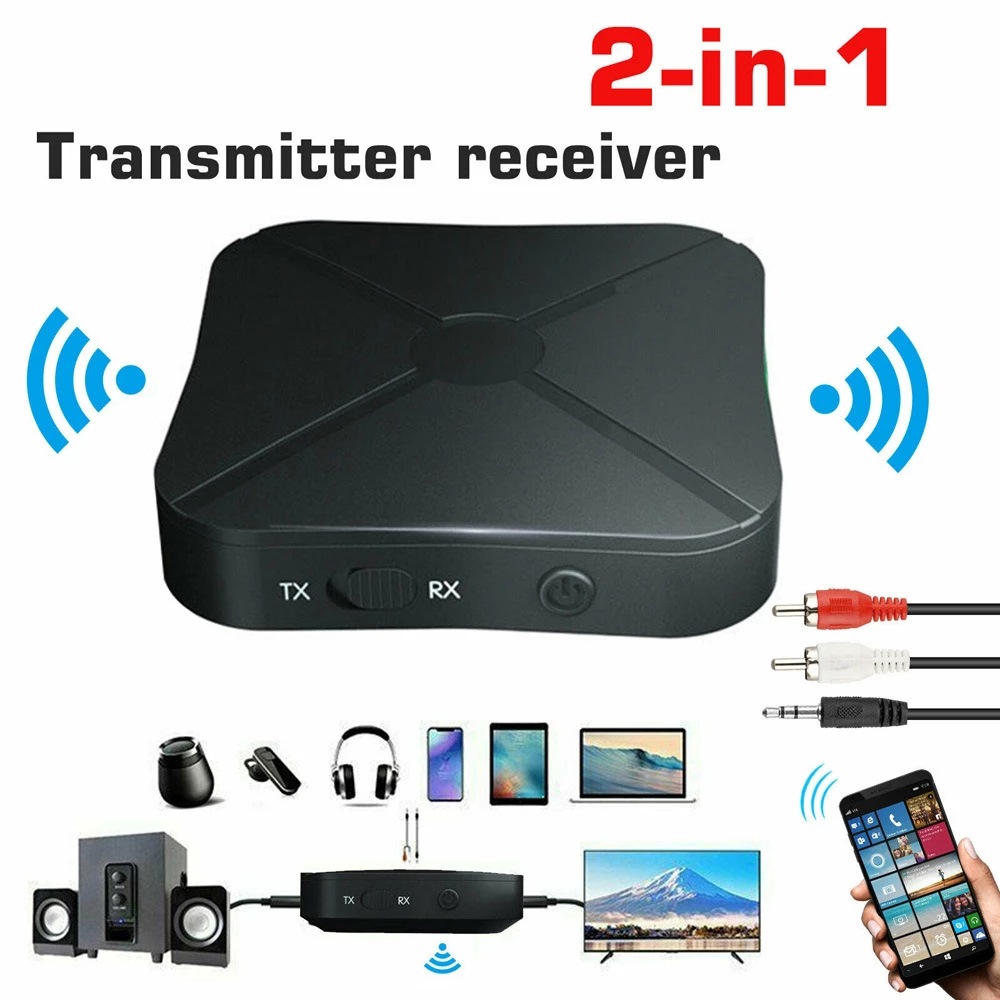 Bluetooth-sender-empfänger, Kabelloser Audiokonverter, Bluetooth 5.0-sender-empfänger, 2-in-1-kabelloser Audioadapter, Freisprecheinrichtung Im Auto