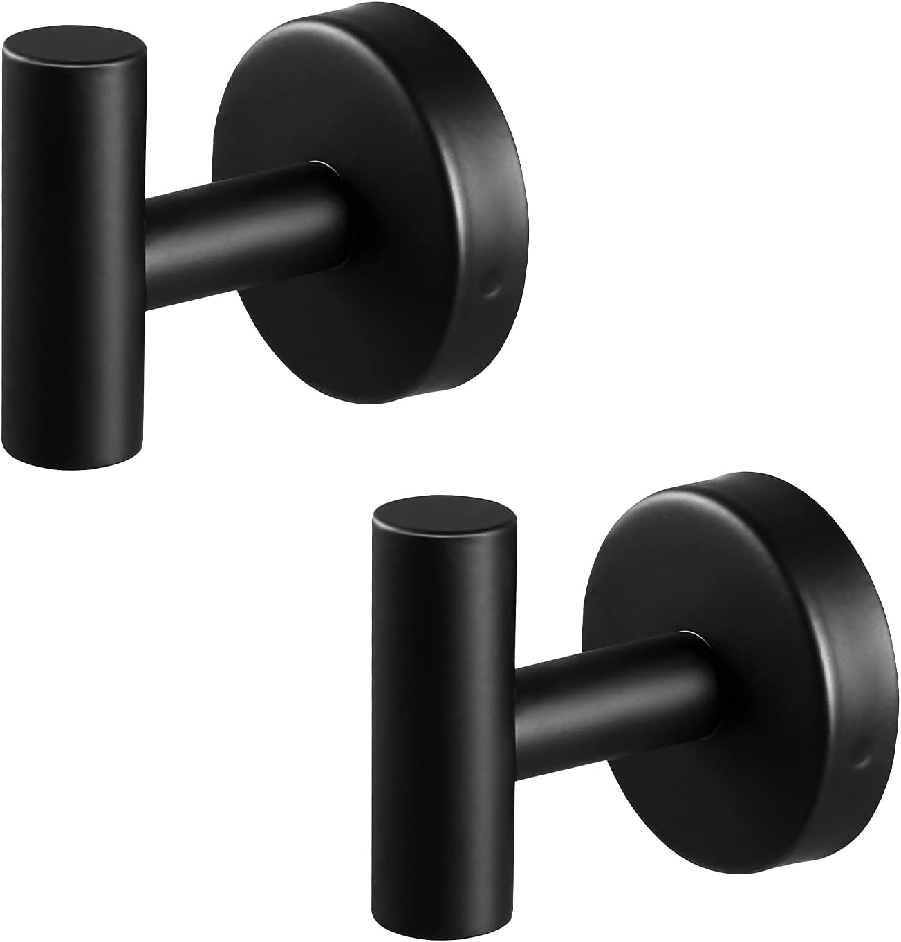 2 Stück Schwarze Kleiderhaken, Wandhaken, Wandgarderobenhaken, Edelstahl-kleiderhaken Für Moderne Handtuchhaken