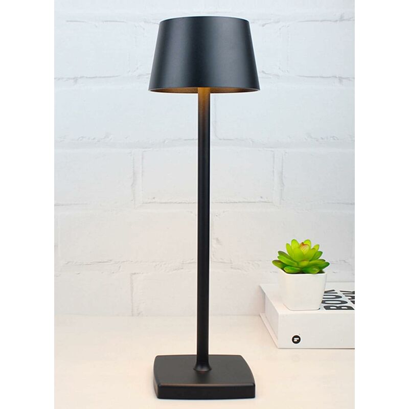 Wiederaufladbare Nachttischlampe Zum Schutz Der Augen Von Schülern Und Studenten, Geeignet Für Arbeitszimmer, Schlafzimmer, Esszimmer, Bar, Nachttisch Und Büro – Schwarz – 5200 Mah
