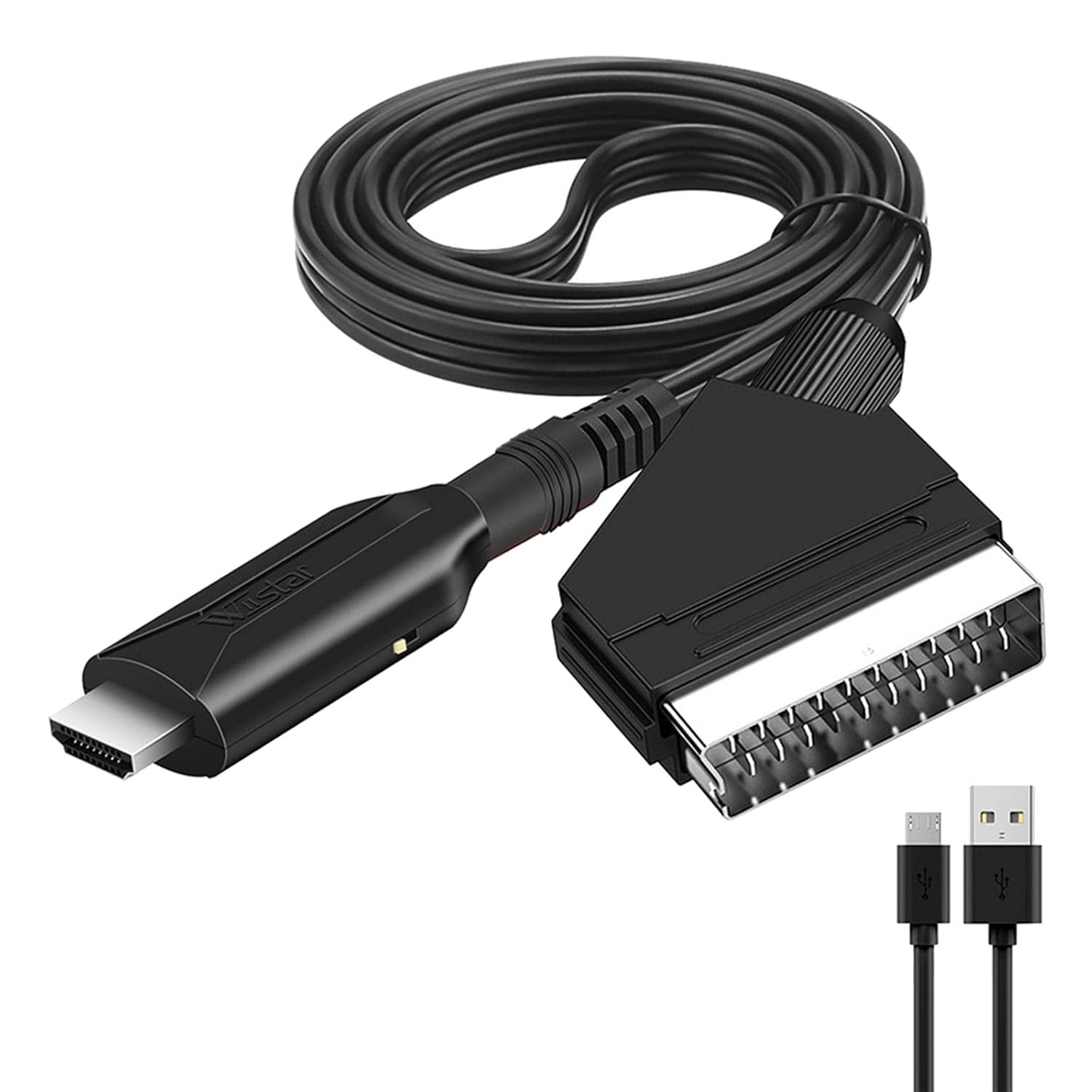 Scart-zu-hdmi-konverter-audio-video-adapter Für Hdtv/dvd/set-top-box/ps3/pal/ntsc-netzteil
