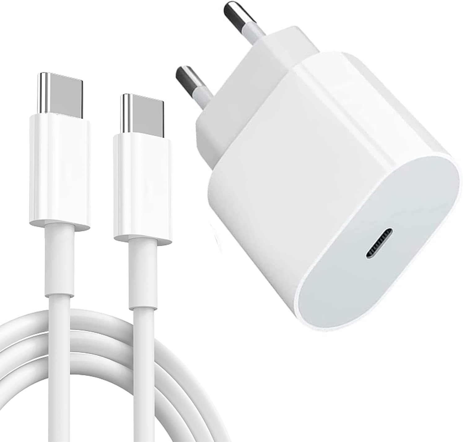 20-w-usb-c-ladegerät Für Ipad Pro Mit 2 M Langem Usb-c-kabel, Kompatibel Mit Ipad Pro 12,9"/11", Air 5./4. Generation, Mini 6, Galaxy S21, S20, S10 Usw. Usb-c-netzteil Für Android-tablets