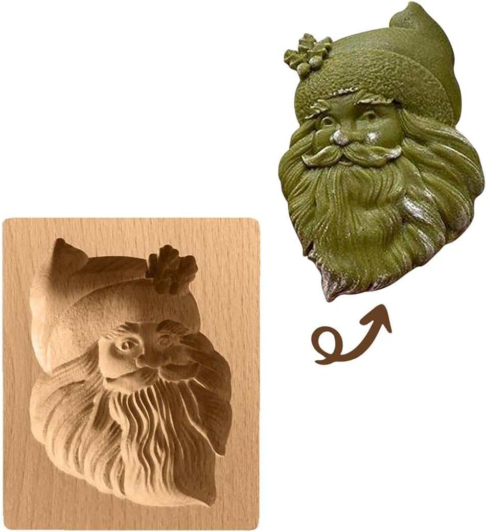 Andere Weihnachtsdekorationen, Ausstechform Aus Holz, Kegelförmige Plätzchenform, Antihaft-modell, Lebkuchenform Aus Holz Mit Festlichen Wunschmustern, Perfekt Für Süßigkeiten