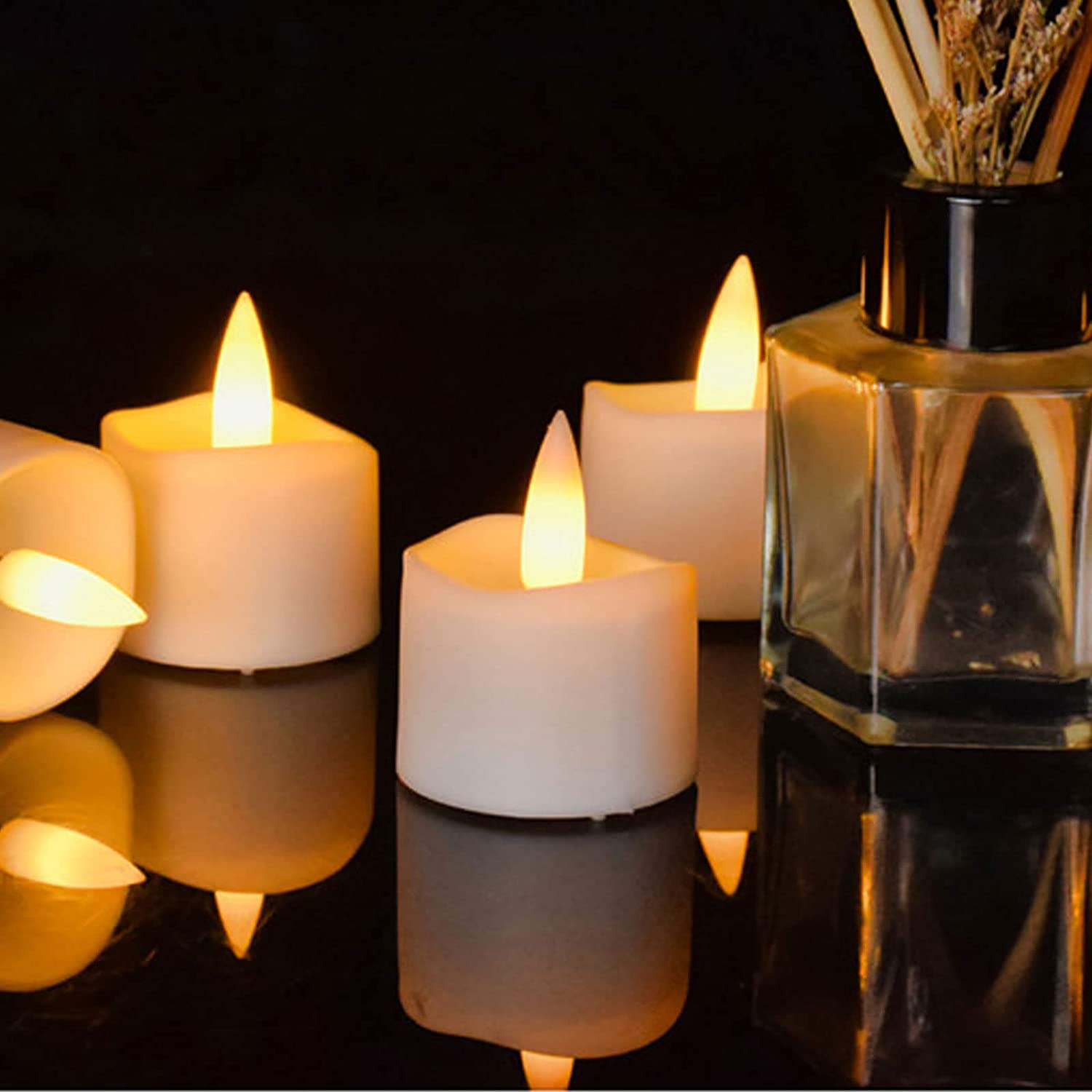 Eine Weitere Weihnachtsdekoration: 12 Flackernde Led-teelichter Mit Timer, Batteriebetriebene Mini-teelichter Ohne Flamme, Warmweißes Flackerlicht