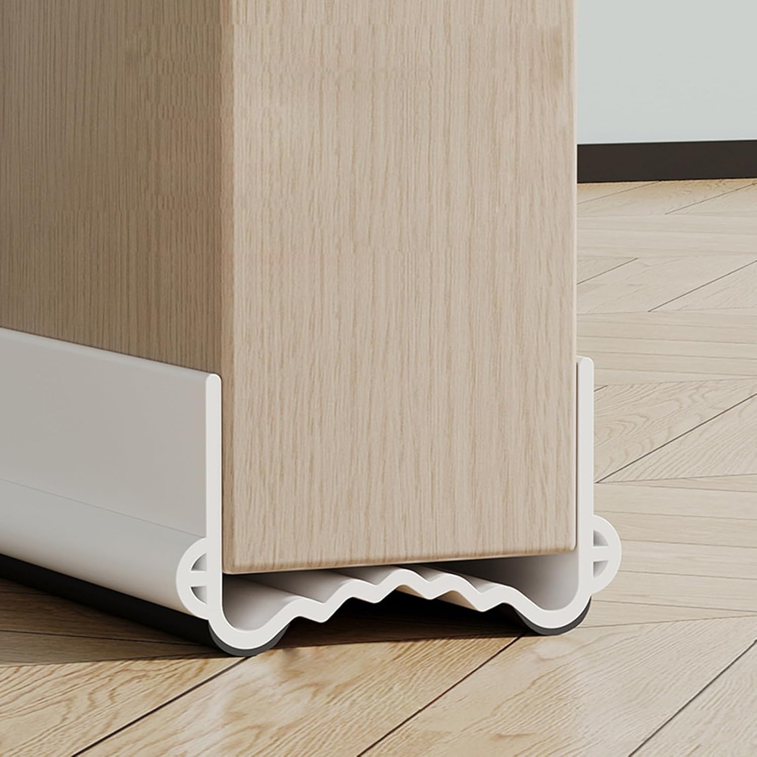 100 Cm Isolierende Türdichtung, Kälteabweisend, Geräuschdämmend, Schutz Vor Zugluft Und Insekten (weiß, Breite 3,5-5,5 Cm)