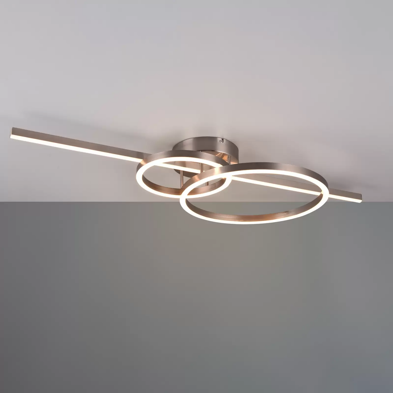 [gebraucht] B-ware Trio Lighting Led Deckenleuchte Montilla 3 Flammig Remote Nickel Deckenlampe998