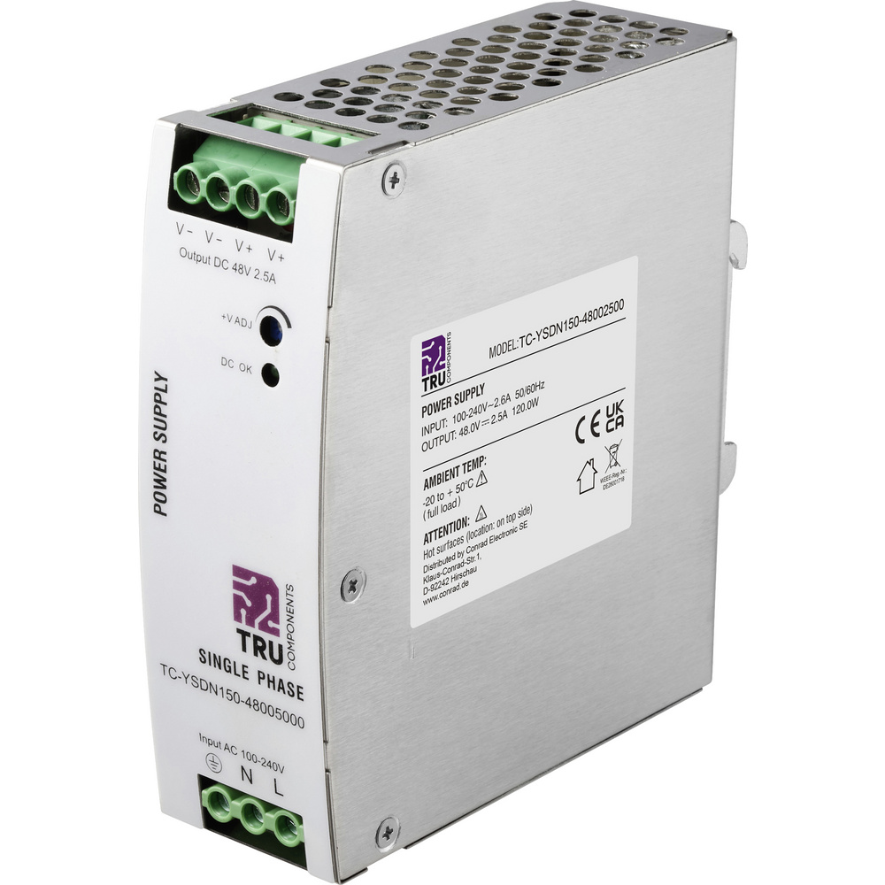 Tru Components Tc-13807988 Hutschienen-netzteil (din-rail) 48 V/dc 2.5 A 120 W Anzahl Ausgänge:1 X