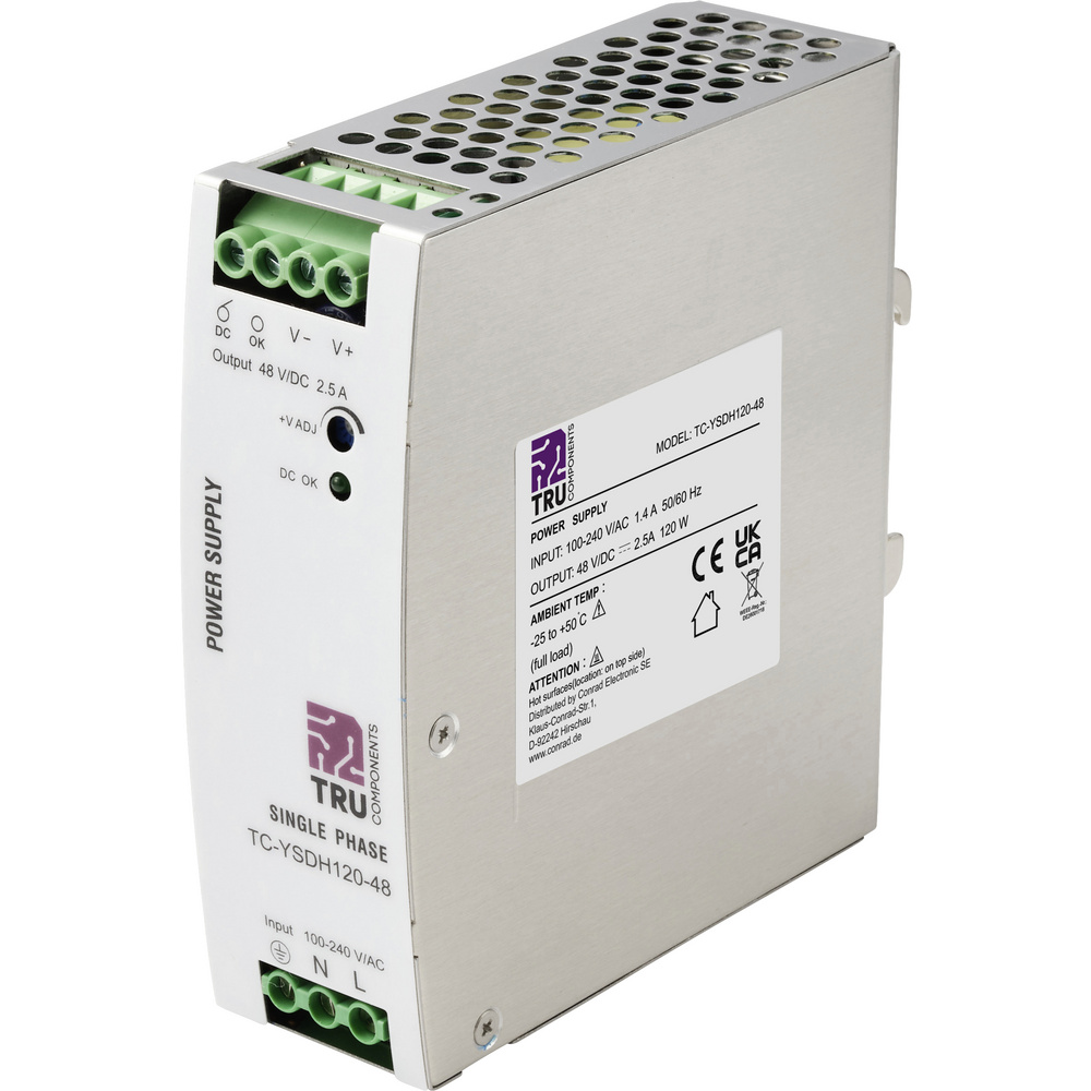Tru Components Tc-13864568 Hutschienen-netzteil (din-rail) 48 V/dc 2.5 A 120 W Anzahl Ausgänge:1 X